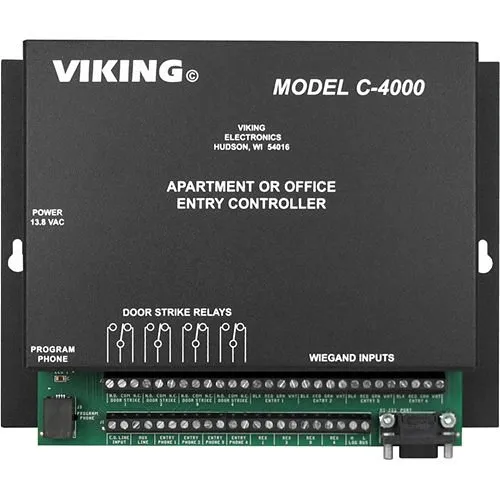 Viking C-4000 250 Apartment/Office Entry Controller with Keyless Entry and Proximity Reader Option