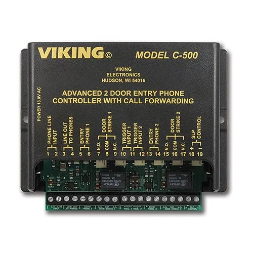 Viking C-500 2-Door Entry Phone Controller with Call Forwarding