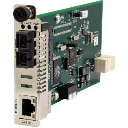 Lantronix C2210-1019 ION Fast Ethernet Media and Rate Converter Module, 10/100Base-TX to 100Base-FX1310 nm Single Mode LC 17.3 dB