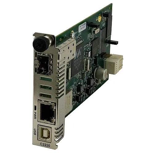 Lantronix C2220-1040 Media Converter, 10/100/1000B, 10/100/1000BASE-T to 1x SFP