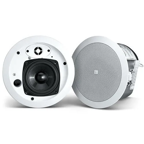 JBL Professional 24CT MICROPLUS Control 4.5" Background Music Ceiling Loudspeaker, Pair, White