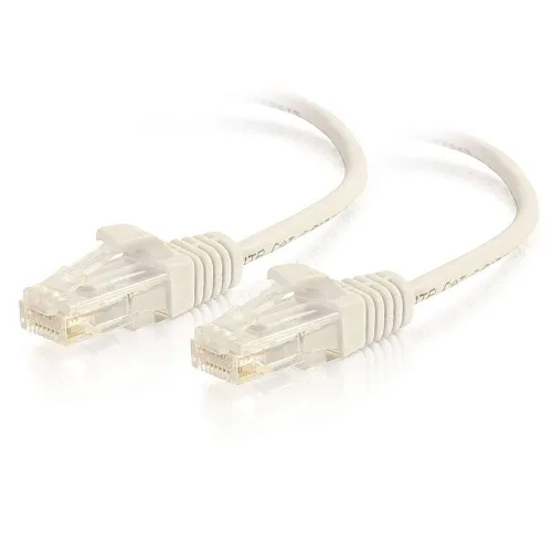 C2G C2G02239 CAT6 Snagless UTP Slim Ethernet Network Patch Cable, 15' (4.57), White