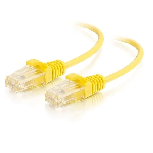 C2G C2G02245 CAT6 Snagless UTP Slim Ethernet Network Patch Cable, M/M, 15' (4.57m), Yellow