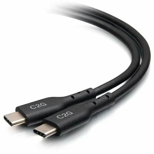 C2G C2G28880 USB-C Male to USB-C Male Cable, 20V, 5A, USB 2.0, 480 Mbps, 12' (3.7m)