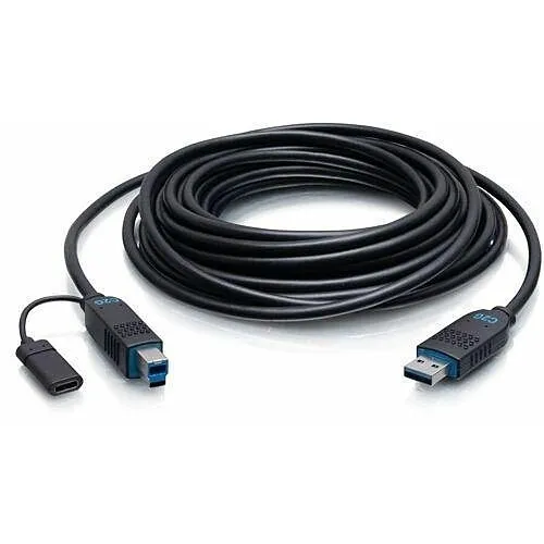 C2G C2G30085 USB Cable, 25' (7.6m) USB 3.2 AMBM Plenum Rated