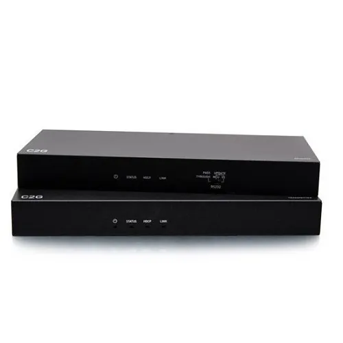 C2G C2G31013 HDMI HDBaseT + 3.5mm, USB-B to A, and RS232 Over Cat Extender Box Transmitter to Box Receiver, 4K 60Hz