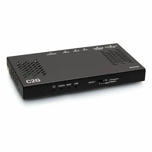 C2G C2G31015 4K 60 HzHDMI Ultra-Slim HDBaseT, RS232 and IR Over CAT Extender Box Receiver, Black