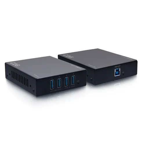 C2G C2G54265 Superbooster 4-Port USB Over CAT6A Extender Kit, USB 3.2 Gen1, 5Gbps