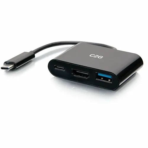 C2G C2G54453 4K 30 Hz USB-C in Mini Docking Station with HDMI, USB-A, and USB-C Power Delivery up to 60W