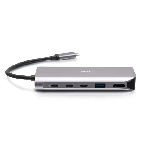 C2G C2G54551 USB-C 4.0 6-in-1 Mini Docking Station with HDMI, Ethernet, 60 Hz, USB-C 85W