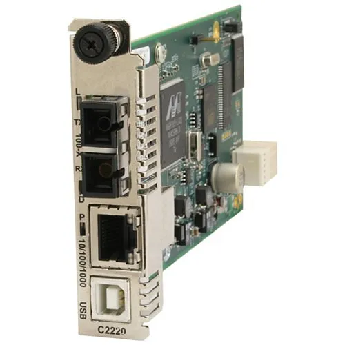 Lantronix C3210-1013 C3210 Series Gigabit Ethernet Media and Rate Converter Module, 10/100/1000Base-T (RJ-45) to 1000Base-SX 850nm multimode (SC)