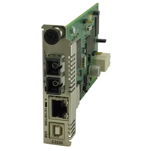 Lantronix C3221-1040 ION Gigabit Ethernet Remotely Managed NID Module, 10/100/1000Base-T (RJ-45) to 2-Slot 100/1000Base-X SFP (Empty)