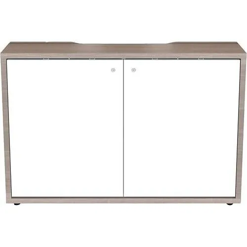 Middle Atlantic C3K2D1HA0D7ZPLWH C3 HPL Woodkit, 2 Bay, 32" High, 5th Ave Elm with White Gloss Doors, TAA Compliant