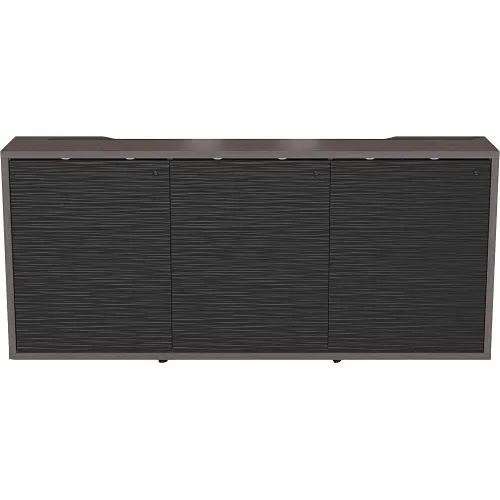 Middle Atlantic C3K3D1HA3D4ZPLBK C3 HPL Woodkit, 3 Bay, 32" High, Asian Night with Black Metalwave Doors, TAA Compliant