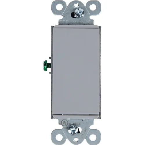 Control4 C4-MSW-10PK-C-GR Contemporary 120-277V 15A Mechanical Switch, Gray
