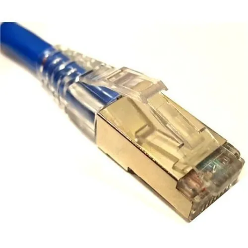 CP Technologies C6A-YL-02-B C6A Shielded Ethernet Cable, Yellow, Clear Boot