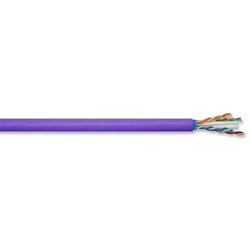 Hubbell C6ASPDSP NEXTSPEED, CAT6A Cable, Discontinuous Shield, 23 AWG, Reel in Box, UTP, Plenum, Purple, 1000'