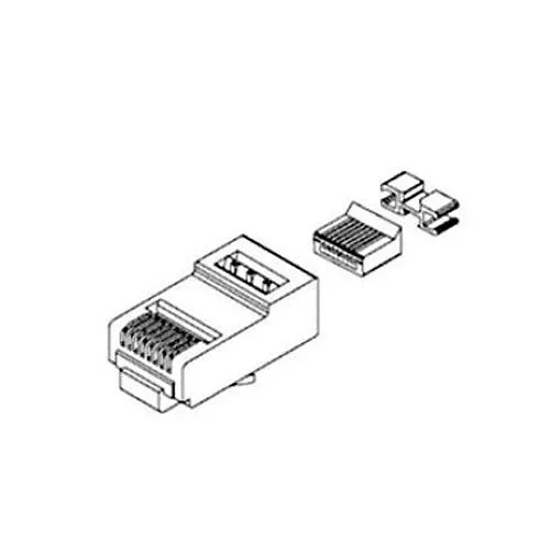 Belden C6PFCU-B25 Field Crimped Plug 8MOD, 25-Pack