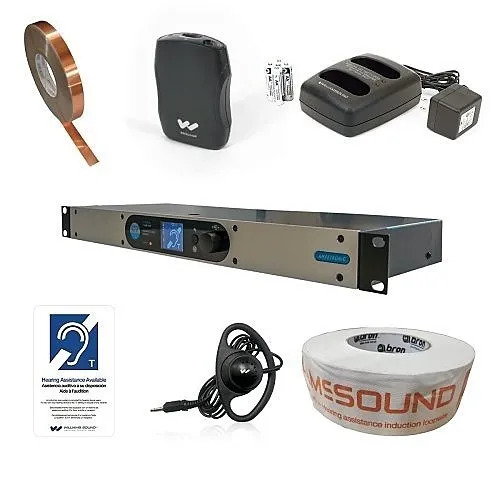 Williams AV C7-2 SYS C Series 7A MultiLoop Driver 9-Piece System, Networked Version, (1) C7-2N, (2) PLR BP1, (2) EAR 022, (1) BAT KT6, (2) Copper Foil Tape 20mm, (8) FWT 001, (1) IDP 009 ADA