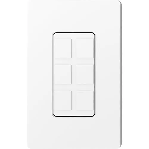 Lutron CA-6PF-WH Claro 6-Port Frame with Blanks