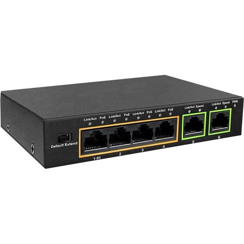 Alpha POES004 4-Port PoE Ethernet Switch