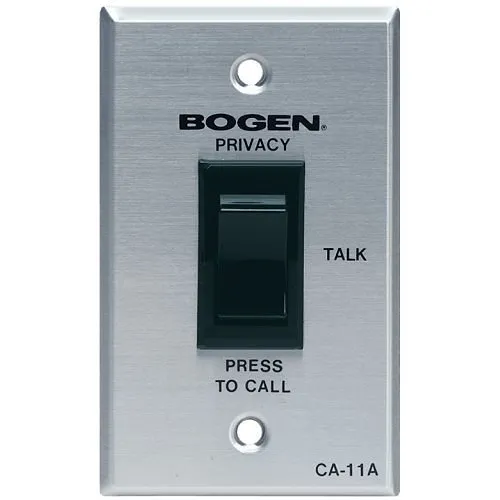Bogen CA11A Call Privacy Switch, Designed for use with the PI35A, SI35A and MultiGraphic Paging Systems, Aluminum