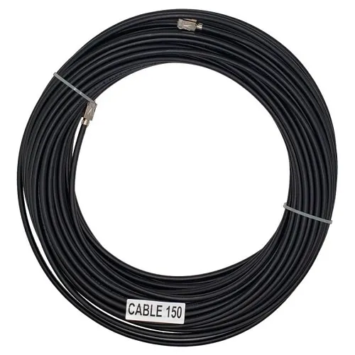 EtherWAN CABLE 150 CAT6 RJ45 Plug to Plug Outdoor Standard Patch Cable, Solid, Shielded, 150', Black