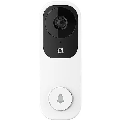 alula CAM-DB-HS2-AI 2MP Video Doorbell Camera, 2K HD Video, 16' of Night Vision, IP65, White