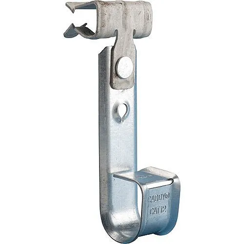 nVent CADDY CAT12912SM Cablecat J-Hook with Hammer-On Flange Clip, 3/4" Diameter, 9/16"-3/4" Flange