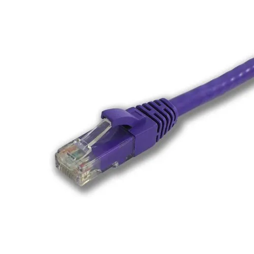 Lynn Electronics CAT6-01-PUB Optilink Cat6 UTP Stranded with Molded Boots Patch Cable, 1' (0.3m), Purple