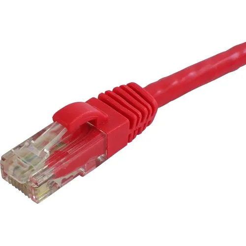 Lynn Electronics CAT6-02-RDB Optilink Cat6 UTP Stranded with Molded Boots Patch Cable, 2' (0.6m), Red