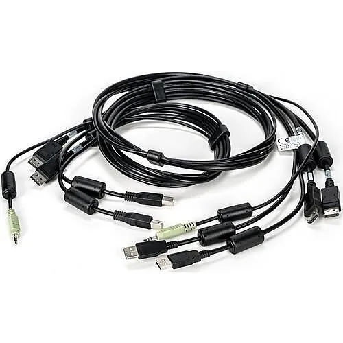 Vertiv CBL0108 2-DisplayPort to 2-USB and 1-A Cable