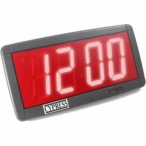 Cypress CCK-3104 4" HI Intensity LED Clock, for Indoor Use, 12 Vdc