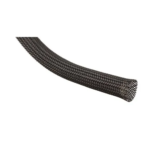 Techflex CCP1.50BK Clean Cut 1-1/2" Expandable Braided Sleeving, 250' Bulk Spool, Black