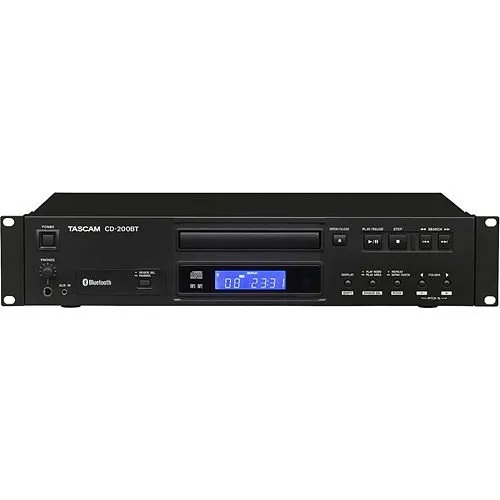 TASCAM CD-200BT Professional CD Player with Bluetooth Receiver, 1U RMS