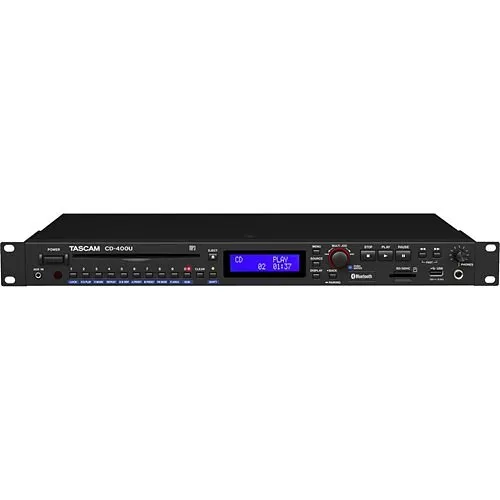TASCAM CD-400U CD/SD/USB Player with Bluetooth Receiver and FM/AM Tuner, (Replaces CD-500B)