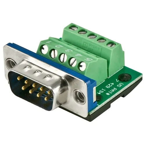 MaxBlox CD-MX9M 9-Pin DB9 Male Screw Terminal Connector for RS-232/422 Control