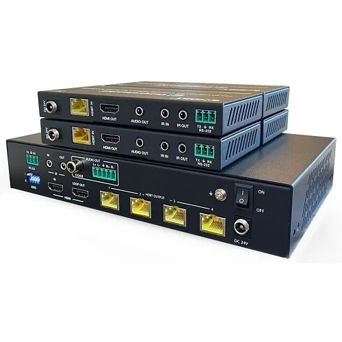 Comprehensive CDA-CAT14018G Pro AV/IT 4K UHD HDMI to HDBaseT 1x4 Distribution Amplifier, up to 492'