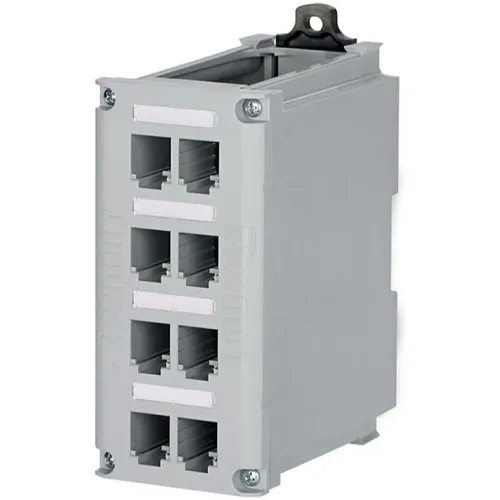 Panduit CDPP8RG Mini-Com 8-Port DIN Rail Copper Patch Panel