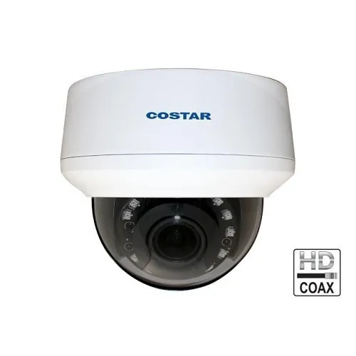 Costar CDT2S12IFW-B 2MP Indoor Dome TVI and CVBS Camera, 2.8-12mm Lens, Black