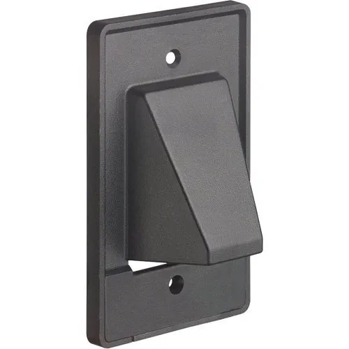 Arlington CER1BL Reversible Two-Piece Low-Voltage Cable Entrance Plate, 1-Gang, Black