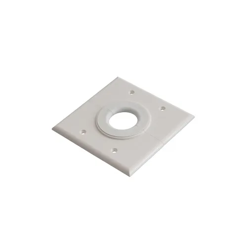 Arlington CESP2 Two-Gang Non-Metallic Split Wall Plate with Bushings, White