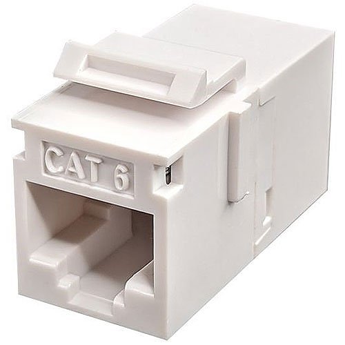 Simply45 S45-3260W CAT6 UTP Unshielded Keystone Feed-Thru Coupler, White