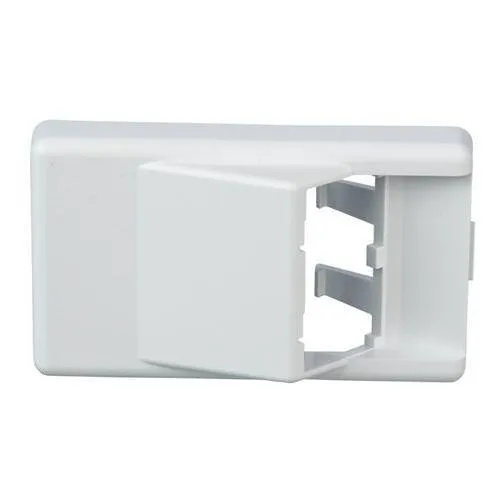 Panduit CFFPA2WH Furniture Faceplate, 2 Port Angled, White