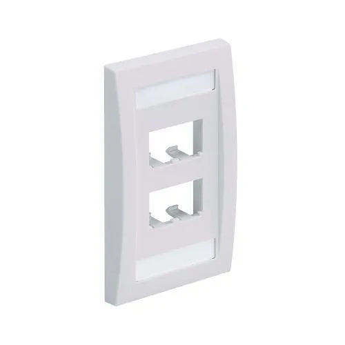 Panduit CFPE4WHY Wall Plate, 4 Port Single Gang, Executive