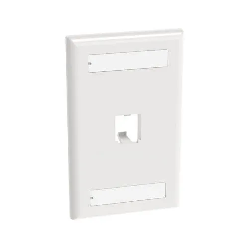 Panduit CFPL1WHY Mini Communication Port Single Classic Faceplate, Ceiling Mount Wall Mount Plate