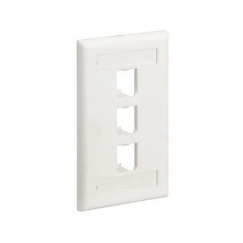 Panduit CFPL3IWY Wall Plate, FACEPLATE 3 Port Single GAN