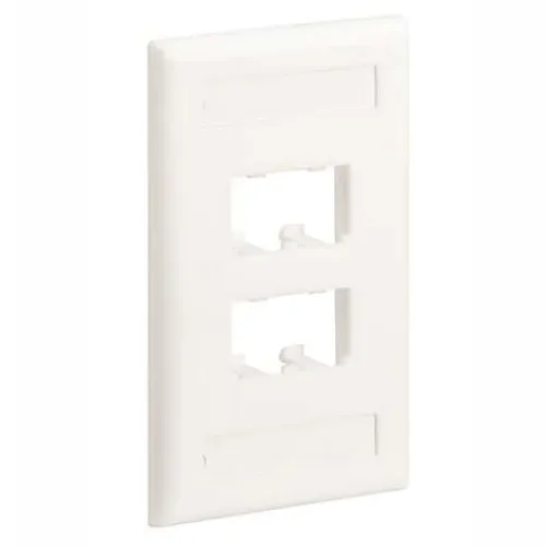 Panduit CFPL4IWY Wall Plate, 4 Port Single Gang