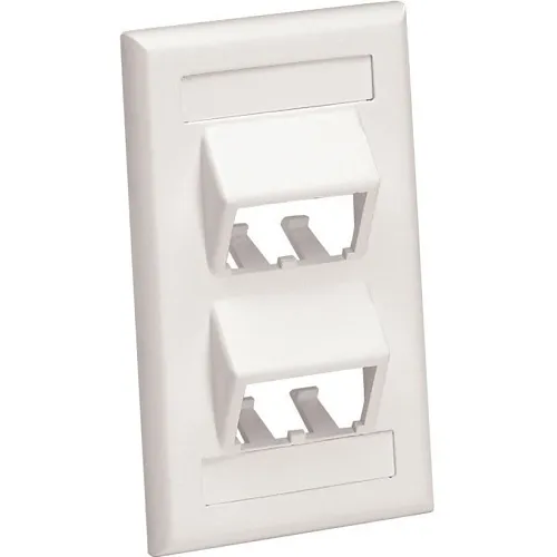 Panduit CFPSL4EIY 4-Port Sloped Wall Plate, Classic Design, Electrical Installations