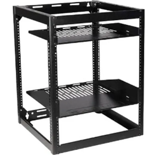 Sanus CFR1615-B1 Sanus CFR1615 15U AV Rack Stackable Open Frame Network Rack, EcoSystem Compatible